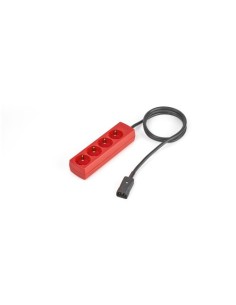 Salicru 1330863 663BA000004 Cabo Salicru PROPUTA RED C14 / 4-SCHU 2 M - Várias Bases (Interior, 2 m, 4 Saídas AC, Tipo F,