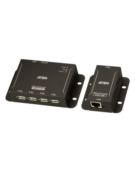 Aten 1330583 UCE3250-ATEN ATEN USB 2.0 Extender pelo CAT 5 com hub de quatro portas (até 50 m) (UCE3250-AT-G) (CP5)