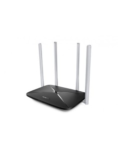 Mercuses 1018448 AC12 MERCUSES AC12 Rapid Double Band Router Sem Fio (2,4 GHz / 5 GHz) Preto