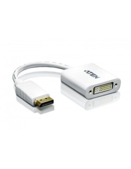 Aten 977452 VC965 - Aten DisplayPort / DVI adaptador DisplayPort Macho DVI-I Feminino Branco
