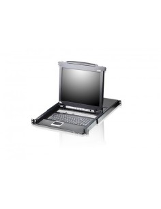 Comprar ATEN 975801 Aten Consola LCD single rail con switch KVM integrado VGA PS/2-USB de 16 puertos CL5716N-ATA-SG