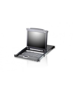 Aten 975721 CL5708M-ATA-SG ATEN CONSOLE CL5708M (teclado espanhol / 2x-k06 SG) 8-Port Single Rail 17 "LCD KVM Switch com USB