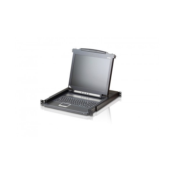 Aten 975633 CL1000M-ATA-SG ATEN CONSOLE CL1000M (teclado espanhol / 2x-k06 SG) Único Rail 17 "Console LCD (USB - VGA)
