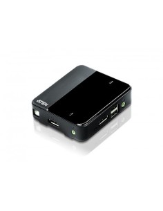 Aten 975300 CS782DP-at ATEN Switch KVM DisplayPort / USB Audio USB de 2 portas (compatível com 4K, cabos incluídos) (CS782DP-AT)