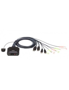 Aten 975094 CS22DP-at ATEN Switch Formato de cabo KVM DisplayPort USB 2 Portas Seletor de porta remota (CS22DP-AT)
