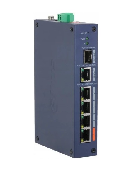 Comprar DAHUA 1405977 (DH-CHS4106-4ET-60) DAHUA SWITCH INDUSTRIAL 6 PUERTOS CLOUD MANAGED GIGABIT, 4 PUERTOS POE, 60W, HI-POE, L