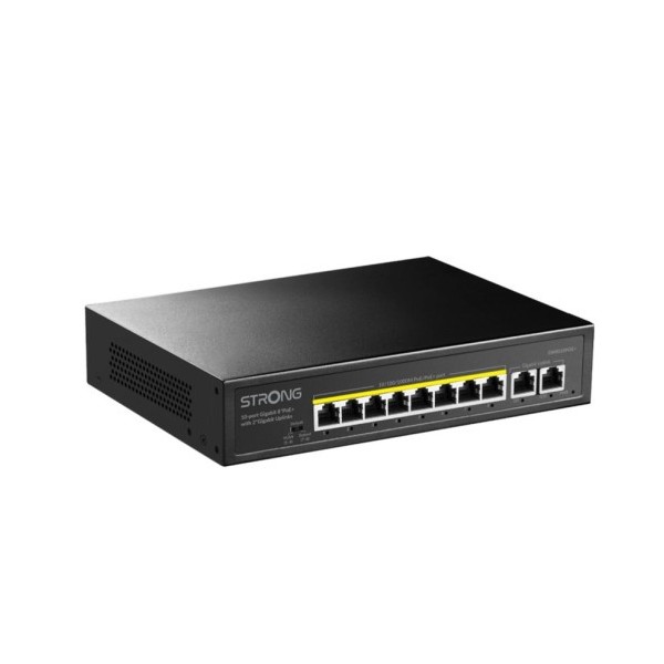 Comprar STRONG 1403083 STRONG SWITCH 8 POE CON 2 ENLACES ASCENDENTES ETHERNET SW8010POE+