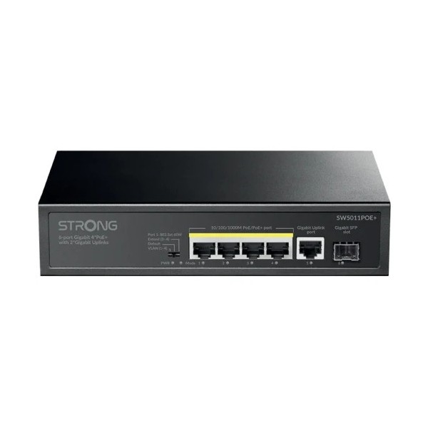 Comprar STRONG 1403082 STRONG SWITCH 4 POE CON ENLACES ASCENDENTES 2 GIGABIT SW5011POE+