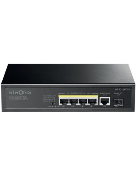 Comprar STRONG 1403082 STRONG SWITCH 4 POE CON ENLACES ASCENDENTES 2 GIGABIT SW5011POE+