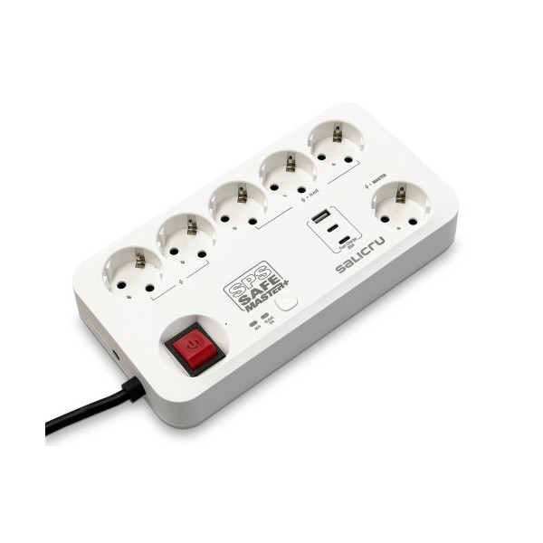 Comprar SALICRU 1402983 Salicru SPS SAFE MASTER+ Blanco 6 salidas AC 230 V 1,4 m 680DA000004