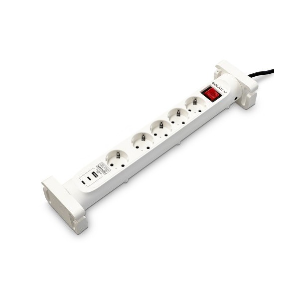 Salicru 1402982 680DA000003 Salicru SPS Seguro 5s + Branco 5 AC 230 V Saídas 1,4 m
