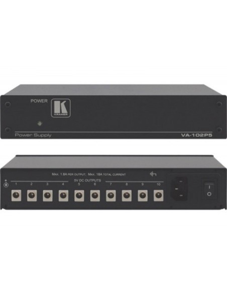 Comprar KRAMER 1400786 KRAMER AVSM 10−PORT UNIVERSAL 5−VOLT POWER SUPPLY- VA-102P5 (60-80161230) 60-80161230
