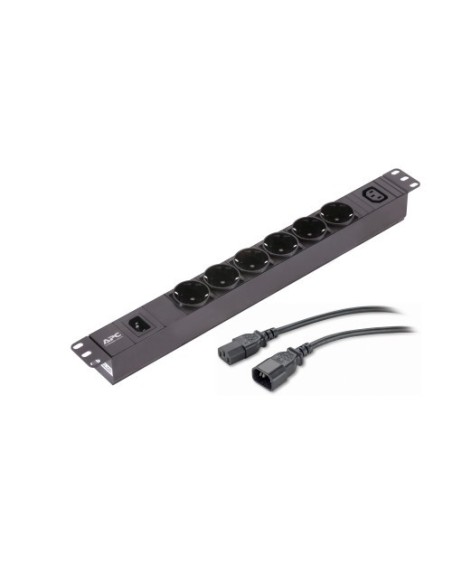 APC 1396000 EPDU1010B-SCH APC EPDU1010B-SCH Distribuição de energia (PDU) 7 Saídas AC 1U Preto