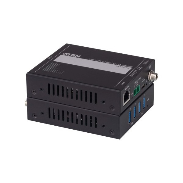 Aten 1395872 UCE33100-ATEN ATEN USB 3.0 Extender por CAT 6A de quatro portas (até 100 m) (UCE33100-AT-B) (CP5)