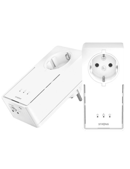 Strong 1394122 PowerL2000Dueu Forte Powerline 2000 Kit 2000 Mbit / s Ethernet Branco 2 Parte (s)