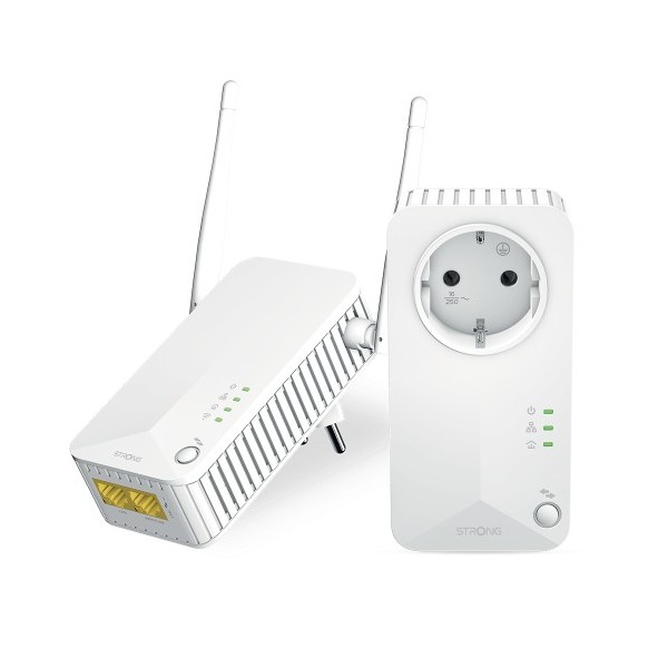 Forte 1390398 PowerLWF600Duuv2 Forte Powerline Wi-Fi 600 Kit 600 Mbit / s Ethernet WiFi Branco