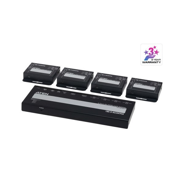 Comprar ATEN 1385139 ATEN DISTRIBUIDOR / SPLITTER HDMI 4K SOBRE CAT 6 DE 4 PUERTOS EN KIT, CON 4 RECEPTORES, SALIDA HDMI LOCAL Y