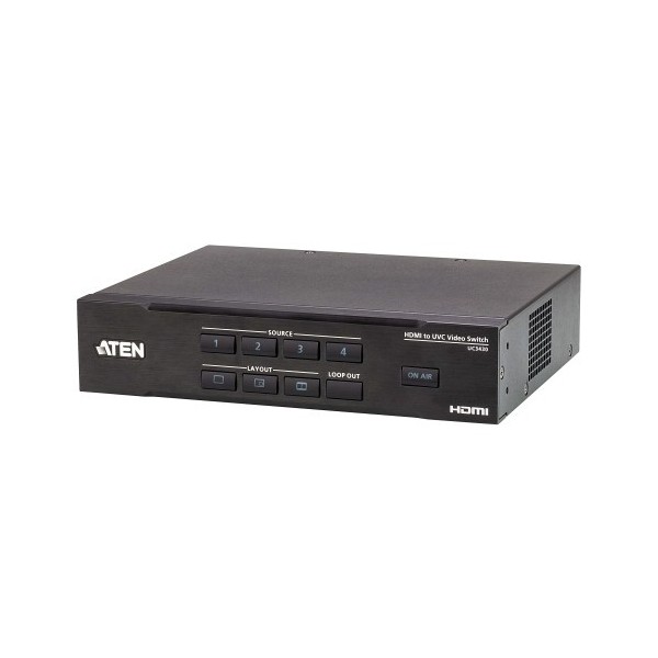 Comprar ATEN 1384930 ATEN Conmutador de vídeo HDMI a USB de 4 entradas CAMLIVE™ PRO 4K UC3430-AT-G