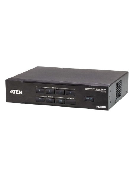 Comprar ATEN 1384930 ATEN Conmutador de vídeo HDMI a USB de 4 entradas CAMLIVE™ PRO 4K UC3430-AT-G