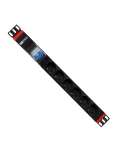 WP 1383151 WPN-PDU-G02-06 WP WPN-PDU-G02-06 Unidade de Distribuição de Energia (PDU) 6 Saídas AC 1U Preto, Vermelho