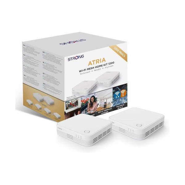 Comprar STRONG 1382184 Strong WI-FI MESH HOME KIT 1200 sistema Wi-Fi Mesh (Wi-Fi en malla) Doble banda (2,4 GHz / 5 GHz) Wi-Fi 5