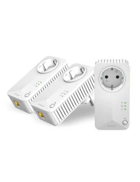 Forte 1382183 PL600Triev2 Forte Powerline 600 Pacote Triplo EU V2 600 Mbit / s Ethernet Ethernet Branco 3 Parte (s)