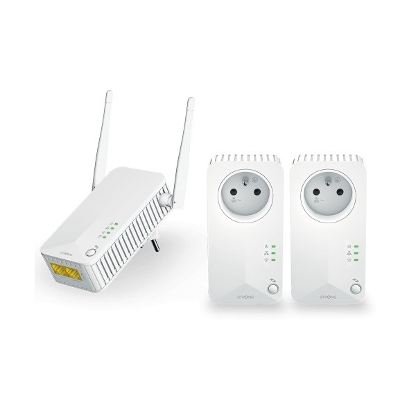Comprar STRONG 1382182 Strong Powerline WiFi 600 Triple Pack V2 600 Mbit/s Ethernet Blanco 3 pieza(s) PLWF600TRIEUV2