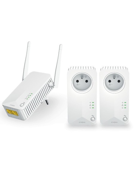 Forte 1382182 PLWF600Trieuv2 Forte Powerline WiFi 600 Pacote Triplo V2 600 Mbit / s Ethernet Ethernet Branco 3 Parte (s)