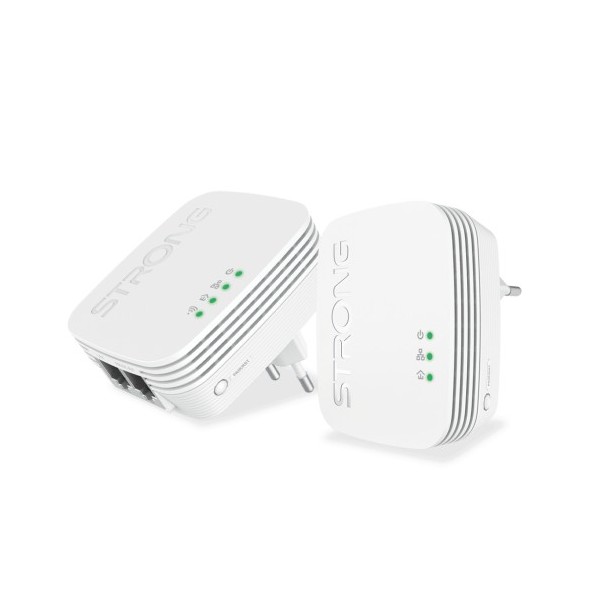 Comprar STRONG 1382179 Strong POWERLWF600DUOMINI adaptador de red PowerLine 600 Mbit/s Ethernet Wifi Blanco 2 pieza(s) POWERLWF6