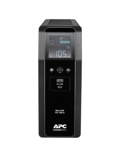 APC 1377670 BR1200SI APC Back Ups Pro BR 1200VA Uninterruptible Power System (UPS) Linha interativa 1.2 KVA 720 W 8 S