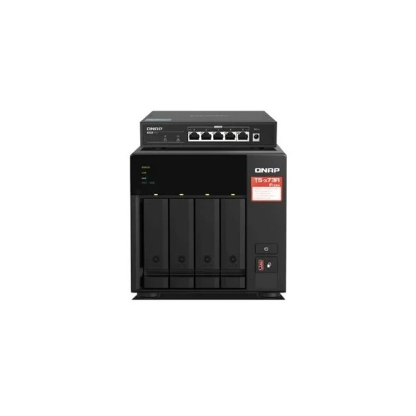 QNAP 1375512 TS-473A-SW5T QNAP Bundle NAS 4 BAH + Switch TS-473A-SW5T