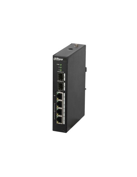 Dahua 1371183 1.0.01.20.10190 (DH-PFS4206-4P-96) Dahua Switch PoE L2 Gerente 3 portas + 1 Uplink Gigabit Hipoe + 2 SFP