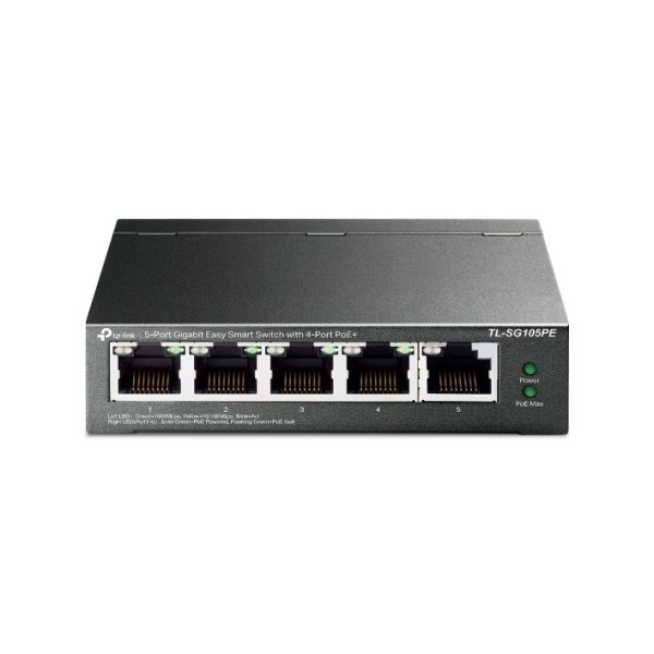 TP-link 1368294 TL-SG105PE TP-Link TL-SG105PE Managed Switch L2 Gigabit Ethernet (10/100/1000) Energia sobre Ethernet (PoE) n