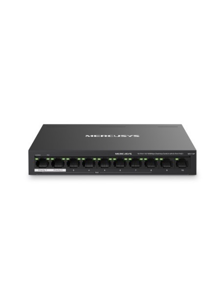 Comprar MERCUSYS 1367773 Mercusys MS110P switch Gestionado Fast Ethernet (10/100) Energía sobre Ethernet (PoE) Negro MS110P