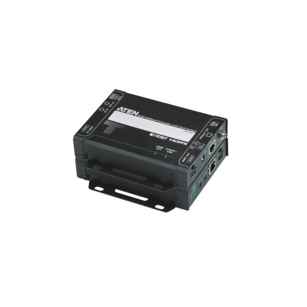 Aten 1366376 VE814A-ATA-G Aten HDMI Extender HDBASET com saída dupla (4K a 100 m) (HDBASET Class A) sem Ethernet (VE814A-ATA-G)