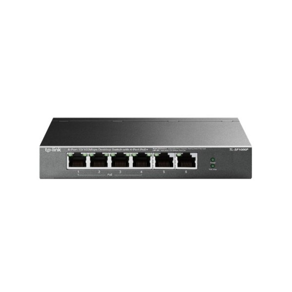 TP-link 1364759 TL-SF1006P TP-Link TL-SF1006P Switch não HAID Ethernet rápido (10/100) Energia sobre Ethernet (PoE) Preto