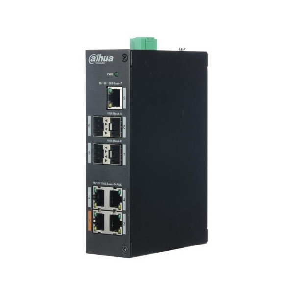 Dahua 1362061 1.0.01.20.10743 (DH-PFS3409-4GT-V2) Dahua Switch Industrial L2 4 Portas +1 Uplink Gigabit + 4 SFP