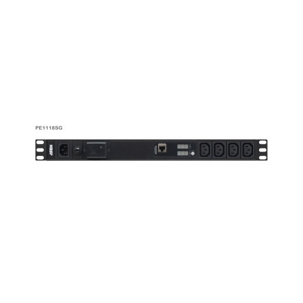 Comprar ATEN 1361131 ATEN 18-OUTLET 1U PDU WITH CURRENT & VOLTAGE LCD DISPLAY, OVERCURRENT AND SURGE PROTECTION (10A) (16X C13) 