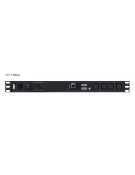 Aten 1361131 P1118SG-ATEN ATEN 18-Outlet 1u PDU com display de LCD atual e tensão, proteção contra sobrecorrente e surto (10A) (