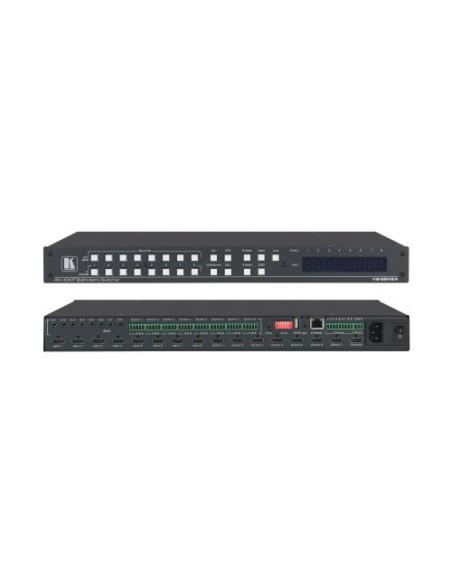 Kramer 1355157 20-08800230 Kramer vs-88H2A matriz de comutação 8x8 4K HDR HDCP 2.2 com roteamento de áudio analógico e dígito