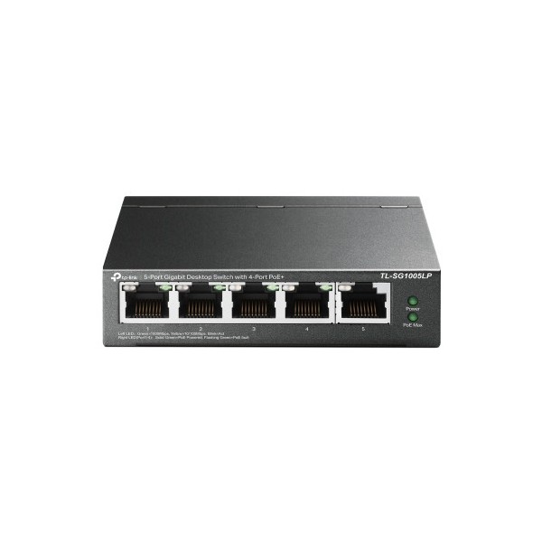 TP-link 1354263 TL-SG1005LP TP-Link TL-SG1005LP Switch Não Administrado Gigabit Ethernet (10/100/1000) Energia sobre Ethernet (P