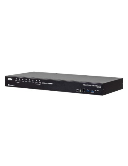 Aten 1351281 CS18208-ATEN 8-Port USB True 4K HDMI KVM Switch com suporte periférico USB 3.0 e modo de transmissão (CS18208-at