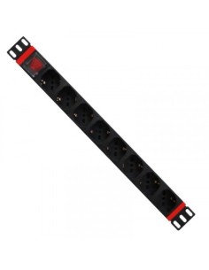 WP 1347839 WPN-PDU-C01-08 WP WPN-PDU-C01-08 Unidade de Distribuição de Energia (PDU) 8 AC 1U Preto, Saídas Vermelhas