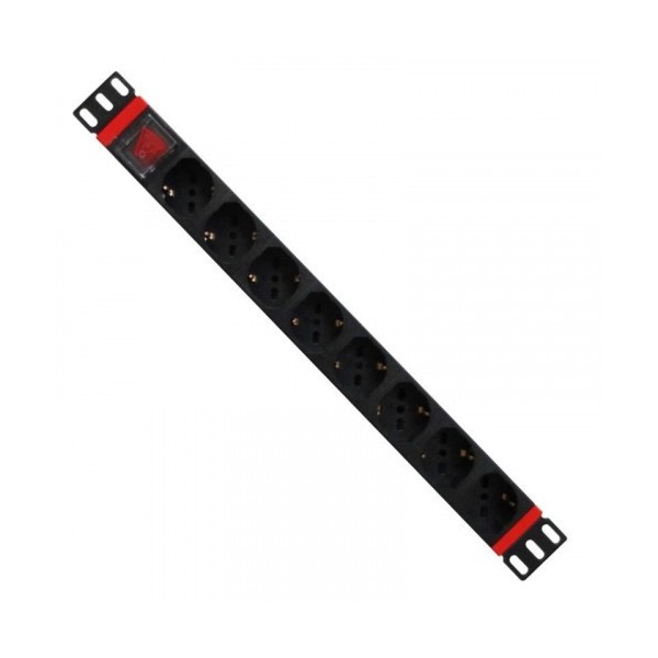Comprar WP 1347839 WP WPN-PDU-C01-08 unidad de distribución de energía (PDU) 8 salidas AC 1U Negro, Rojo WPN-PDU-C01-08