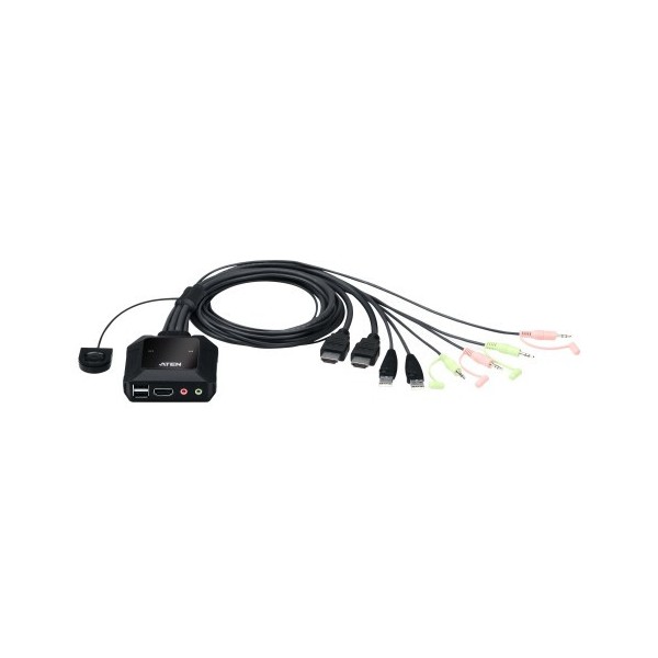 Comprar ATEN 1344759 Aten CS22H interruptor KVM Negro CS22H-AT