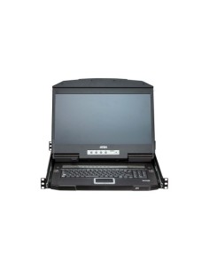 Aten 1344724 CL3884NW-ATA-SG ATEN LCD Console panorâmico multiview Dual trilho com chave integrada KVM HDMI USB de 4 portas