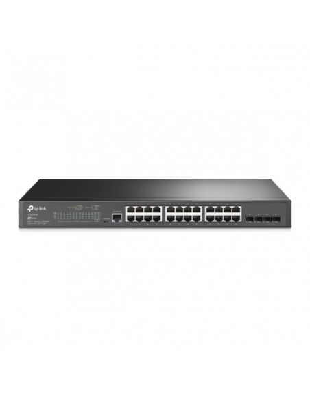 TP-link 1341843 SG3428 TP-Link Gigabit Ports, 24 portas RJ45 Gigabit e 4 slots Gigabit SFP fornecem conexões de alta V