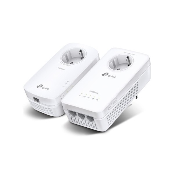 TP-link 1336384 TL-WPA8631P TP-Link Kit Extensor WiFi CA Powerline AV1300 com saída de energia adicional.