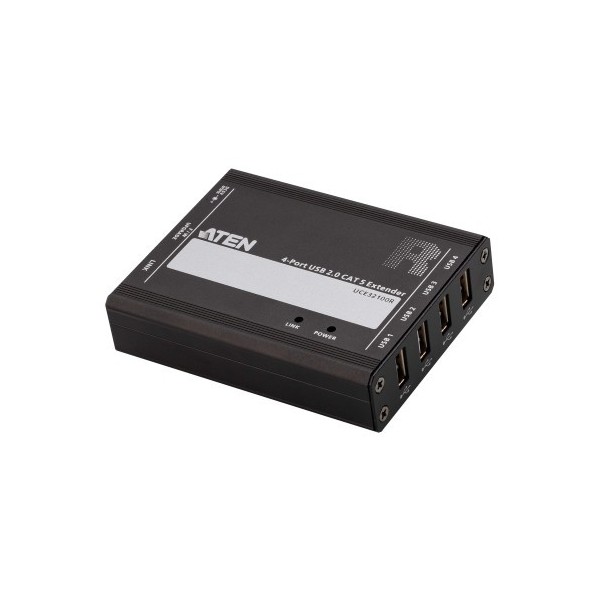 Aten 1335339 UCE32100-ATEN ATEN USB 2.0 Extender por CAT 5 com hub de quatro portas (até 100 m)