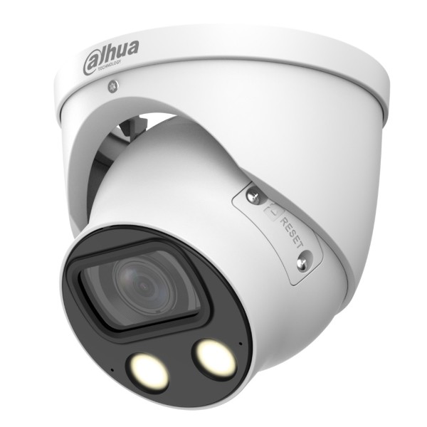 Dahua IPC-HDW5849H-ASE-LED-0280B-S2 Minidomo IP H265 8M Cor Completo WDR140DB 2LED50M 2.8mm IP67 EPOE Audio Mic E / S AI